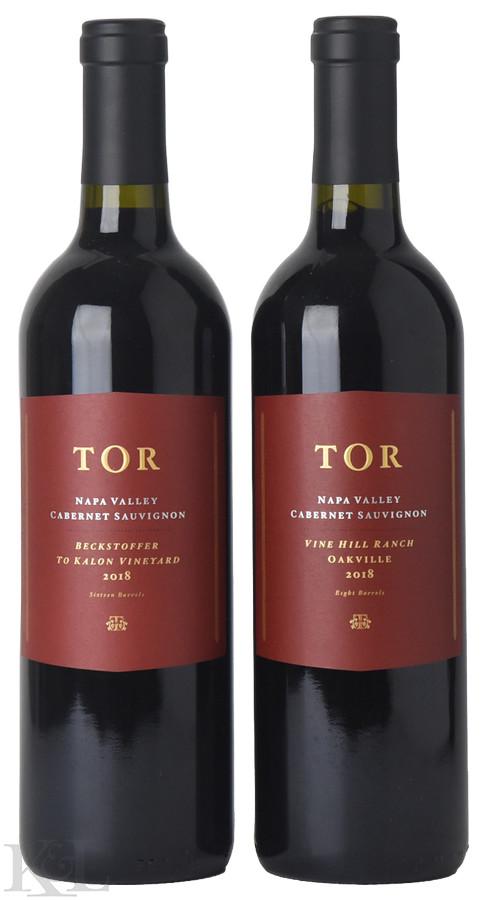2018 Tor Kenward "Beckstoffer To Kalon Vineyard" & "Vine Hill Ranch Vineyard" Oakville Cabernet Sauvignon Horizontal