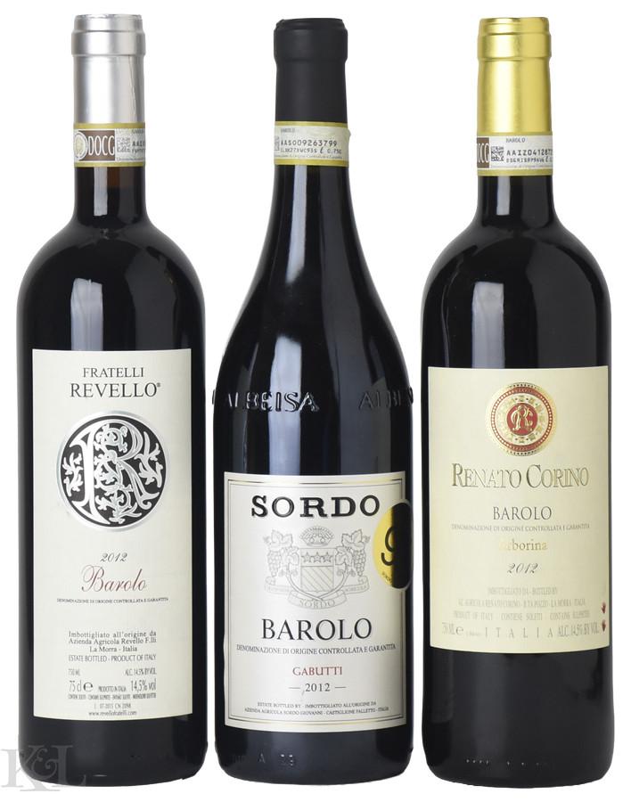 2012 Fratelli Revello, Giovanni Sordo "Gabutti" & Renato Corino "Arborina" Barolo 3-Bottle Tasting Lot