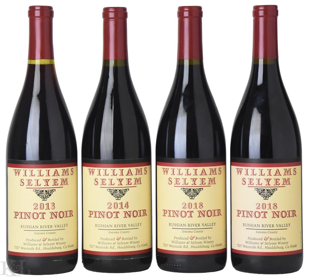 2013, 2014, 2018 Williams Selyem Russian River Valley Pinot Noir