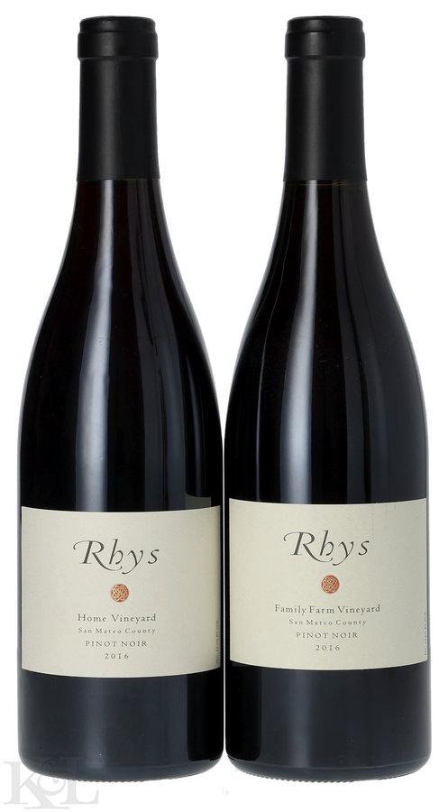 2016 Rhys "Family Farm Vineyard" & "Home Vineyard" San Mateo County Pinot Noir Horizontal