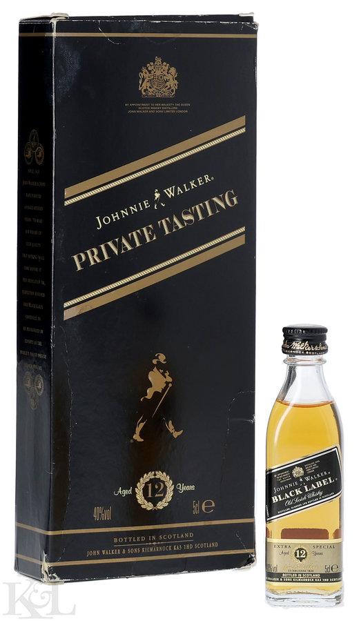 Johnnie Walker Black 12 Year Old Mini "Private Tasting" Blended Scotch Whisky (50ml)