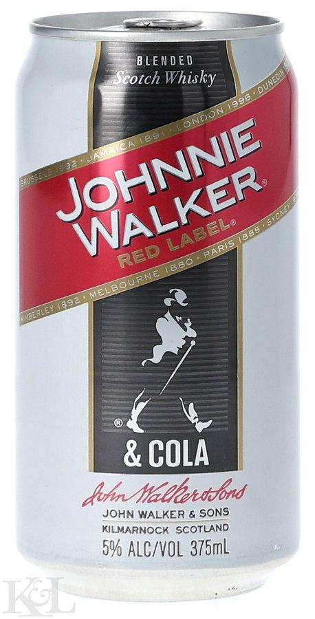 Johnnie Walker Red Label Blended Scotch Whisky & Cola - Can (5.0%) (375ml)