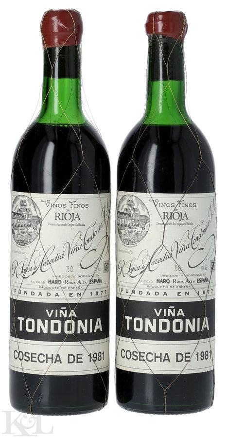 1981 Lopez de Heredia "Vina Tondonia" Gran Reserva Rioja