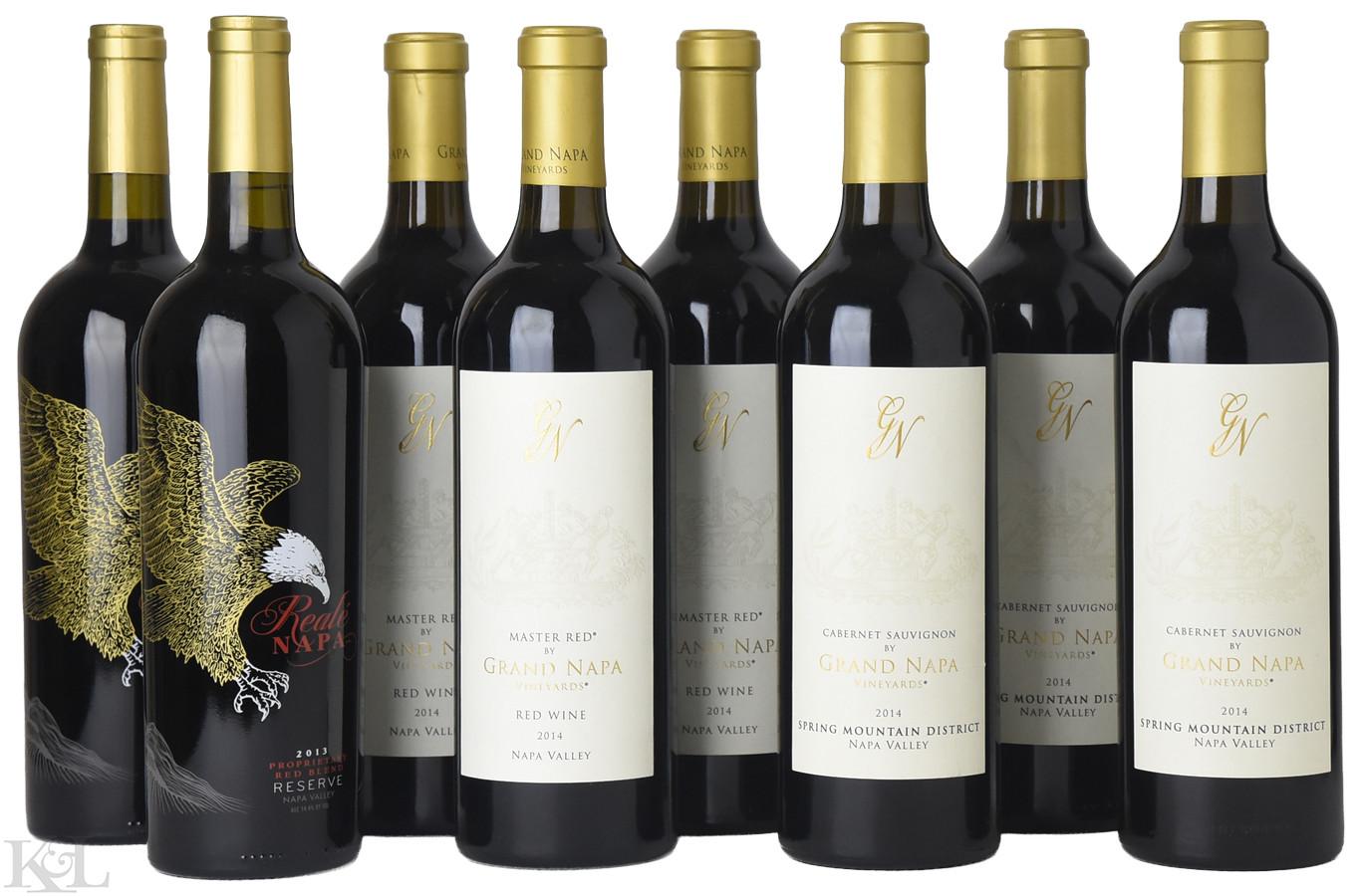 2013 & 2014 Grand Napa Vineyards "Realé Reserve" Bordeaux Blend, "Master Red" Bordeaux Blend & Spring Mountain District Cabernet Sauvignon Tasting Lot