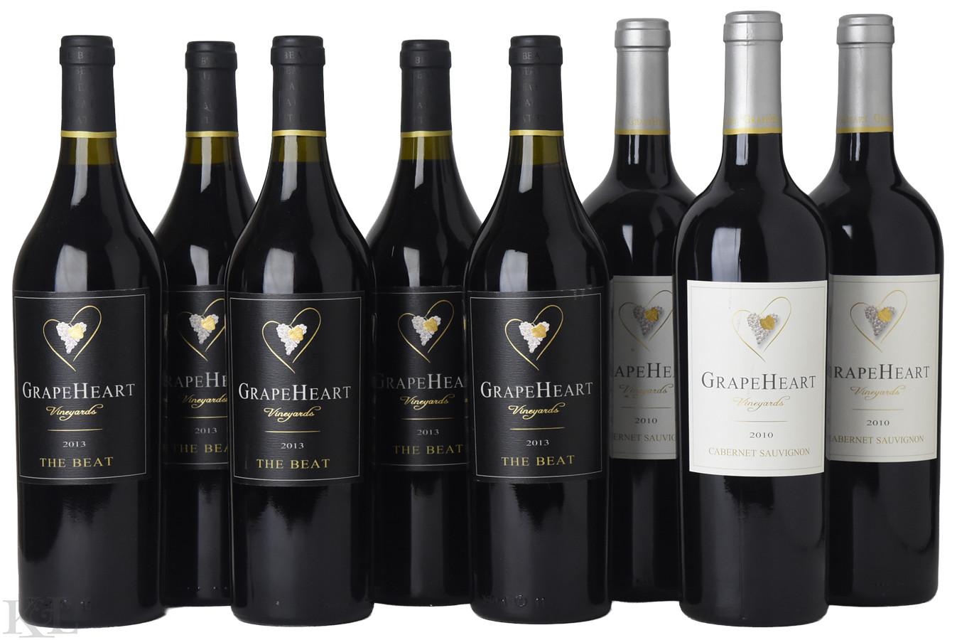 2010 & 2013 Grapeheart Vineyards Cabernet Sauvignon & ''The Beat'' Suisun Valley Red Blend Tasting Lot