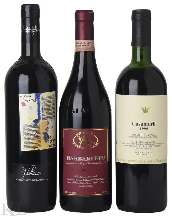 1995, 1999, 2000 Italian Toscana IGT & Barbaresco Tasting Lot