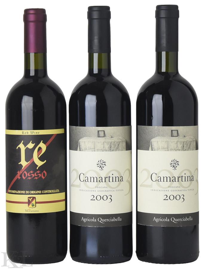 2003 Morazzano Re Rosso Montescudaio, Tuscany & Querciabella "Camartina" Toscana Horizontal