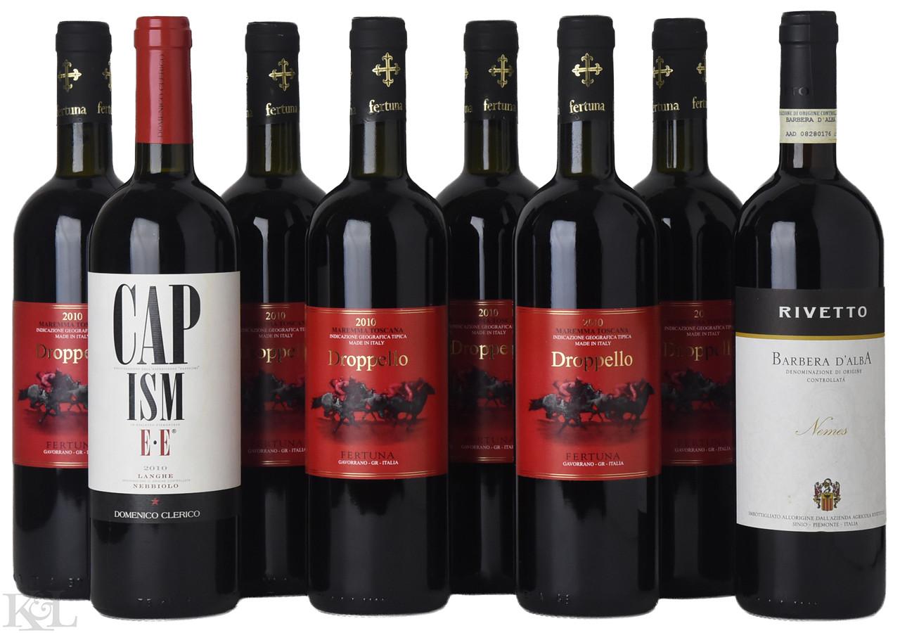 2010 Domenico Clerico "Capisme E" Langhe Nebbiolo, Fertuna Droppello Toscana IGT & Rivetto Nemes Barbera D'Alba Horizontal