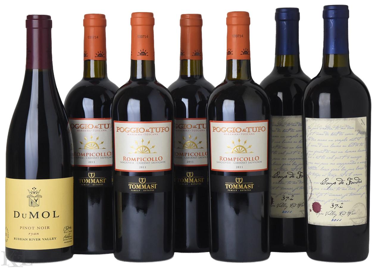2011 Napa Valley, Russian River Valley, & coastal Tuscany Reds Horizontal