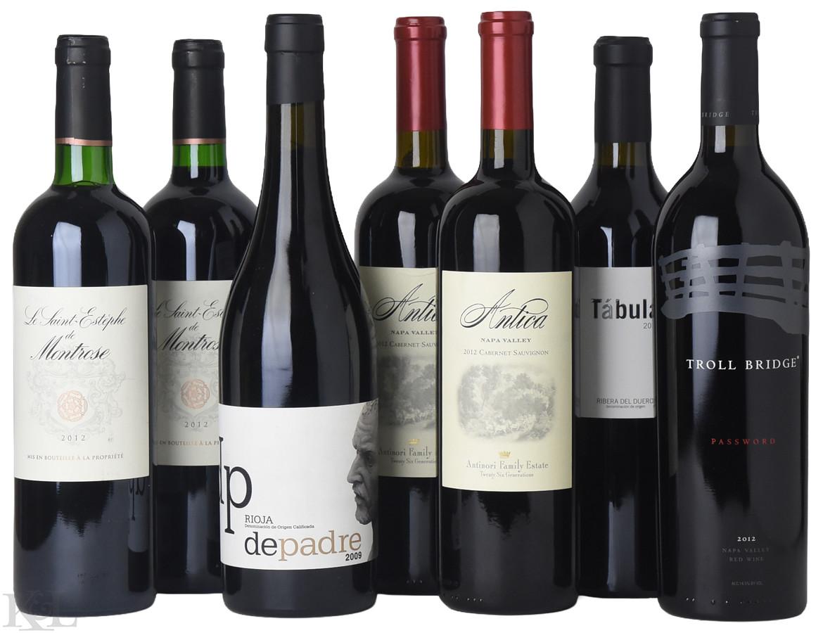 2009 & 2012 Old World & New World Red Wine Tasting Lot