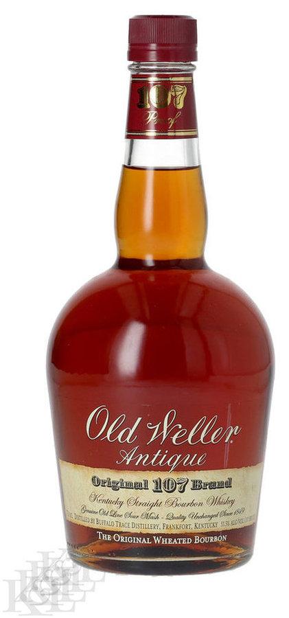 NV Old Weller "Antique" 107 Proof Kentucky Straight Bourbon Whiskey (Dumpy)