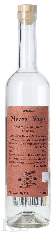 Mezcal Vago Ensamble en Barro de Tio Rey Mexicano Mezcal