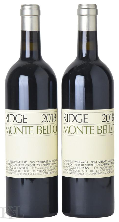 2018 Ridge Vineyards "Monte Bello" Santa Cruz Mountains Cabernet Sauvignon