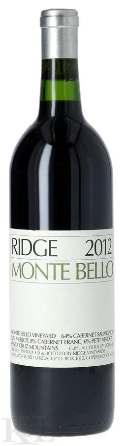 2012 Ridge Vineyards "Monte Bello" Santa Cruz Mountains Cabernet Sauvignon