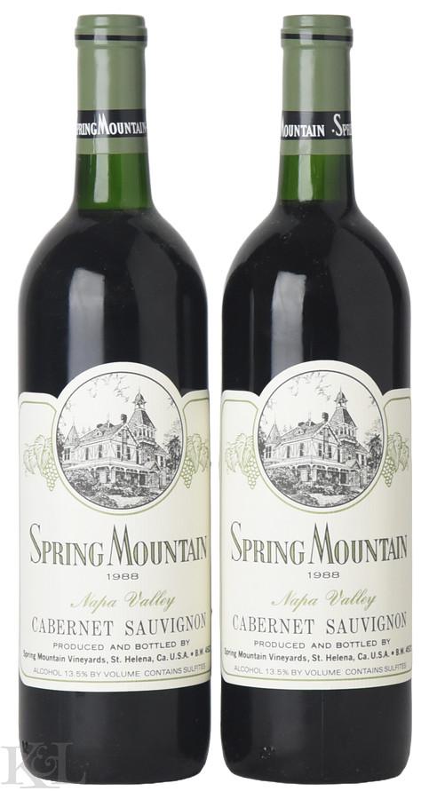 1988 Spring Mountain Vineyard Napa Valley Cabernet Sauvignon