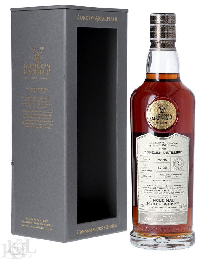 2009 Clynelish 13 Year Old "Gordon & MacPhail Connoisseur's Choice" K&L Exclusive Cask #307220 Single Refill Sherry Hogshead Nonchillfiltered Cask Strength Highlands Single Malt Scotch Whisky (750ml)