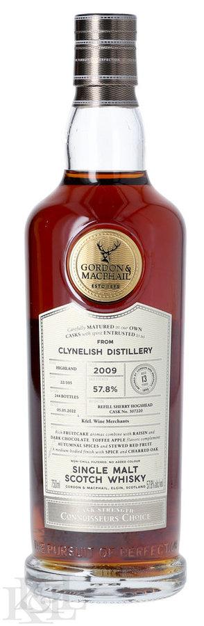 2009 Clynelish 13 Year Old "Gordon & MacPhail Connoisseur's Choice" K&L Exclusive Cask #307220 Single Refill Sherry Hogshead Nonchillfiltered Cask Strength Highlands Single Malt Scotch Whisky