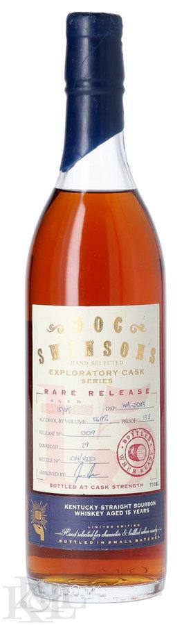 NV Doc Swinson's 15 Year Old "Rare Release Batch #9" K&L Exclusive Exploratory Cask Series Unchillfiltered Small Batch Cask Strength Kentucky Straight Bourbon Whiskey