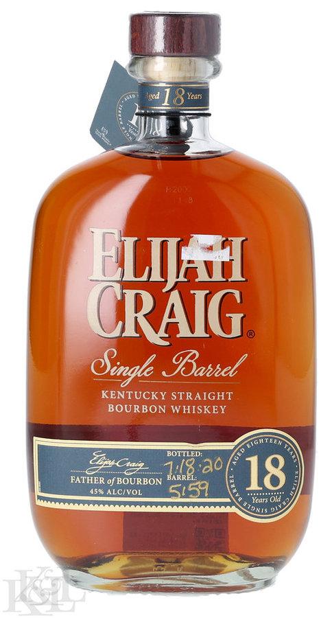 2020 Elijah Craig 18 Year Old Single Barrel Kentucky Straight Bourbon Whiskey