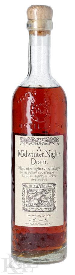 2016 High West "A Midwinter Nights Dram Act 4 Scene 4" Limited Edition Utah Straight Rye Whiskey