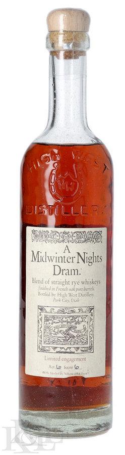2018 High West "A Midwinter Nights Dram Act 6 Scene 6" Limited Edition Utah Rye Whiskey