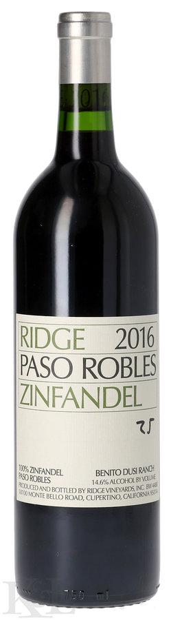 2016 Ridge Vineyards Paso Robles Zinfandel