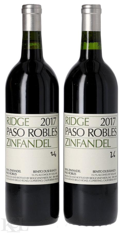2017 Ridge Vineyards Paso Robles Zinfandel