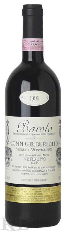 1996 Comm. G.B. Burlotto "Monvigliero" Barolo