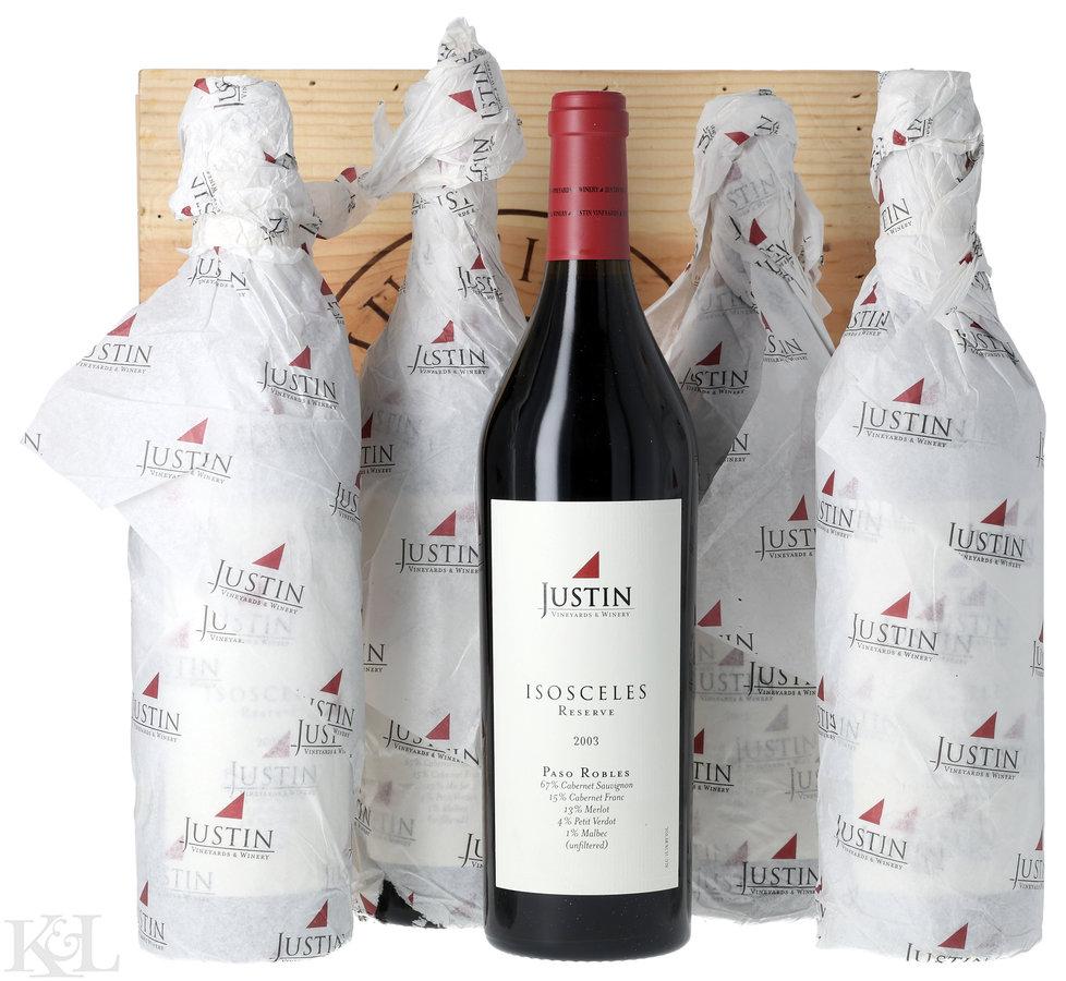 2003 Justin "Isosceles Reserve" Paso Robles Bordeaux Blend (OWC)