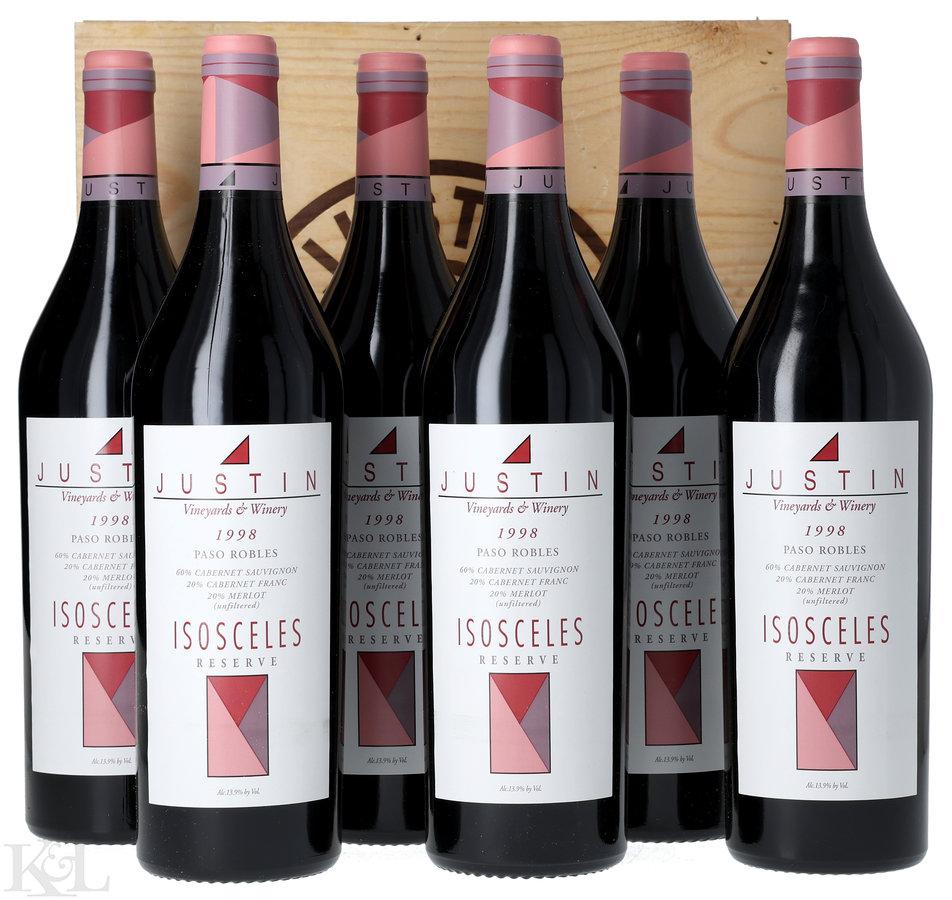 1998 Justin "Isosceles" Reserve Paso Robles Bordeaux Blend (OWC)