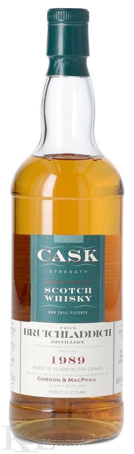 1989 Bruichladdich 15 Year Old "Gordon & Macphail" Single Refill Sherry Cask Strength Islay Single Malt Scotch Whisky