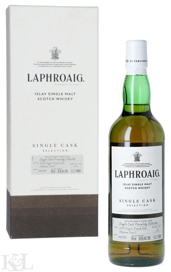 Laphroaig "Single Cask Selection - Virgin French Oak - Medium Toast #6058" Cask Strength Single Cask Islay Single Malt Scotch Whisky (700ml)