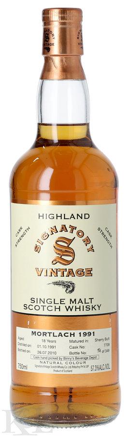 Mortlach 18 Year Old "Signatory Vintage" Cask Strength Single Cask Speyside Single Malt Scotch Whisky - Private Barrel