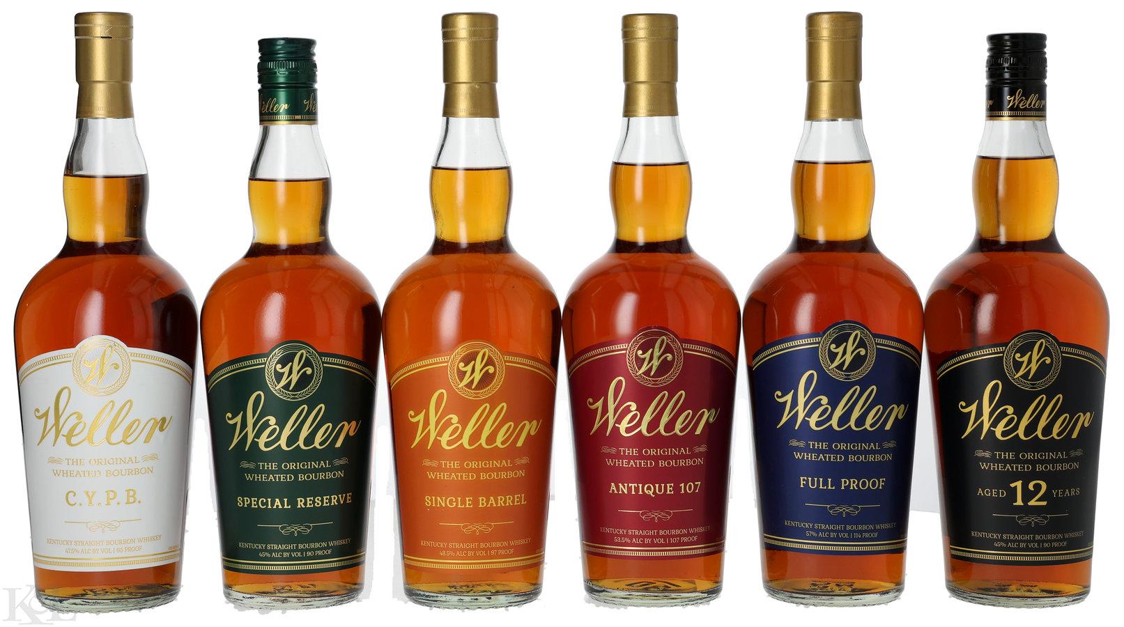 NV, 2023, 2024 Weller Rainbow: 12 Year, Antique 107, Full Proof, Special Reserve, Single Barrel & CYPB Tasting Lot