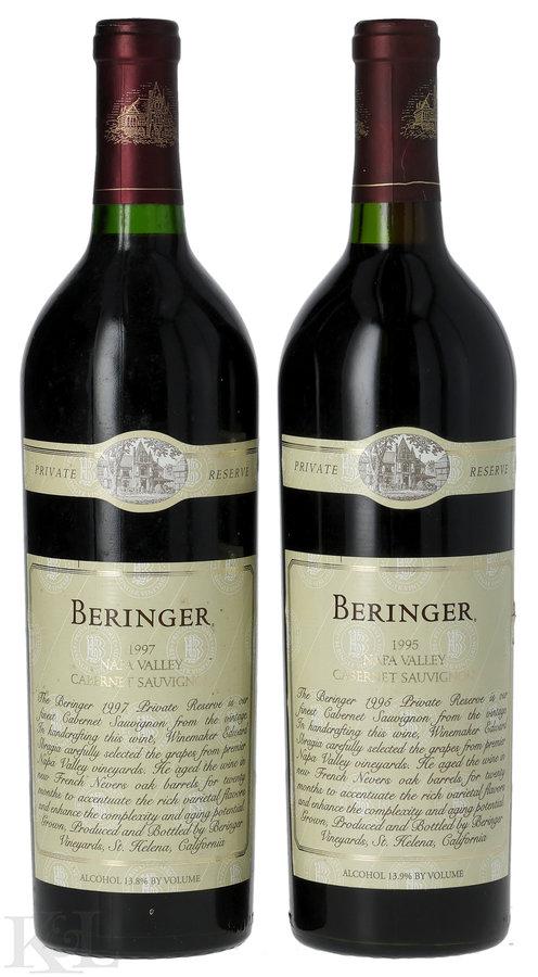 1995 & 1997 Beringer "Private Reserve" Napa Valley Cabernet Sauvignon