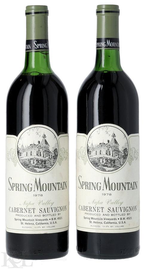 1978 Spring Mountain Napa Valley Cabernet Sauvignon