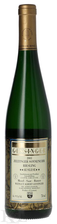 2003 Gessinger Zeltinger Sonnenuhr Riesling Auslese **
