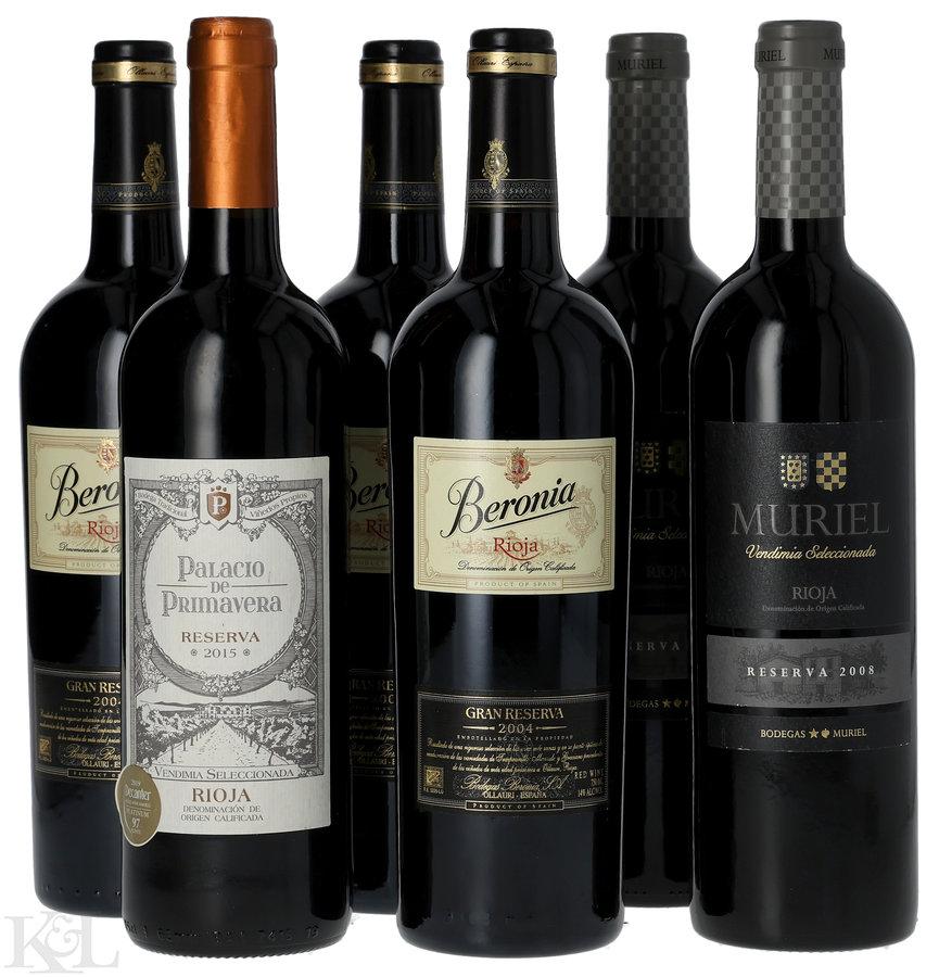 2004, 2008, 2015 Rioja Reserva & Gran Reserva Tasting Lot — Beronia Gran Reserva, Muriel "Vendimia Seleccionada" Reserva & Burgo Viejo "Palacio de Primavera" Vendimia Seleccionada Reserva