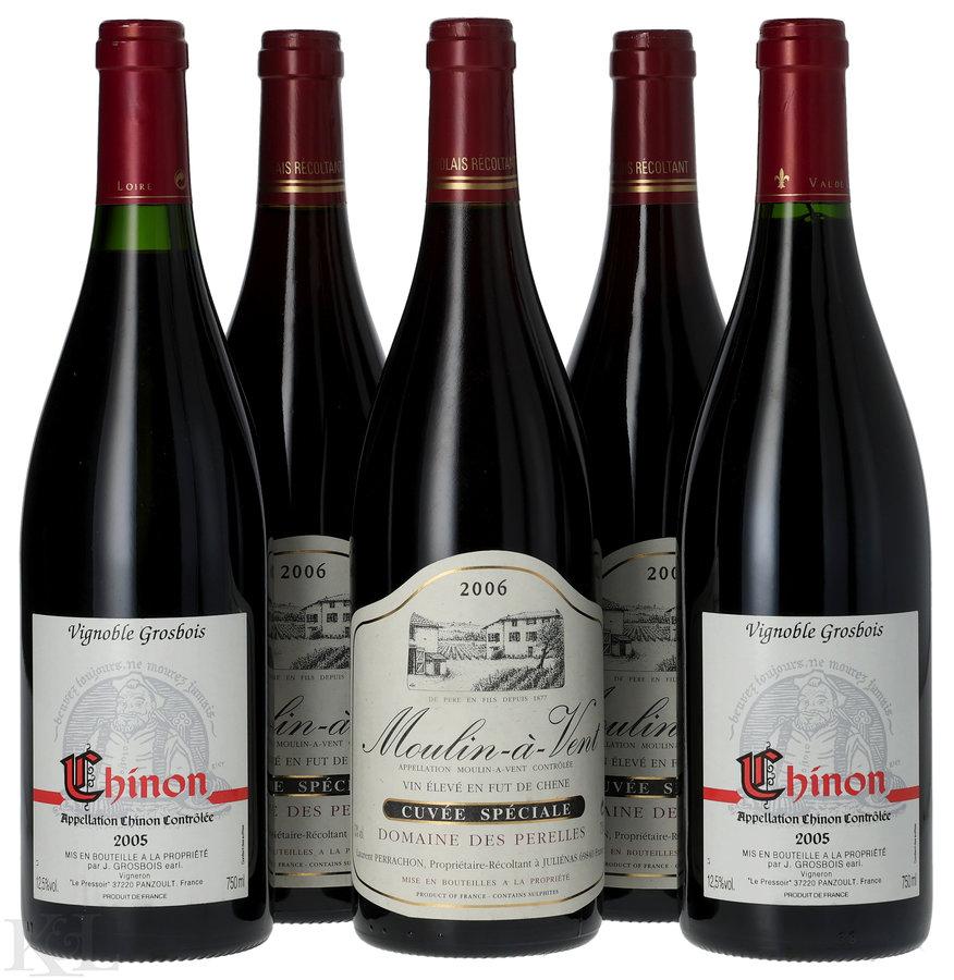 2005 & 2006 Domaine Grosbois Chinon & Domaine des Perelles "Cuvée Spéciale" Moulin-à-Vent Tasting Lot