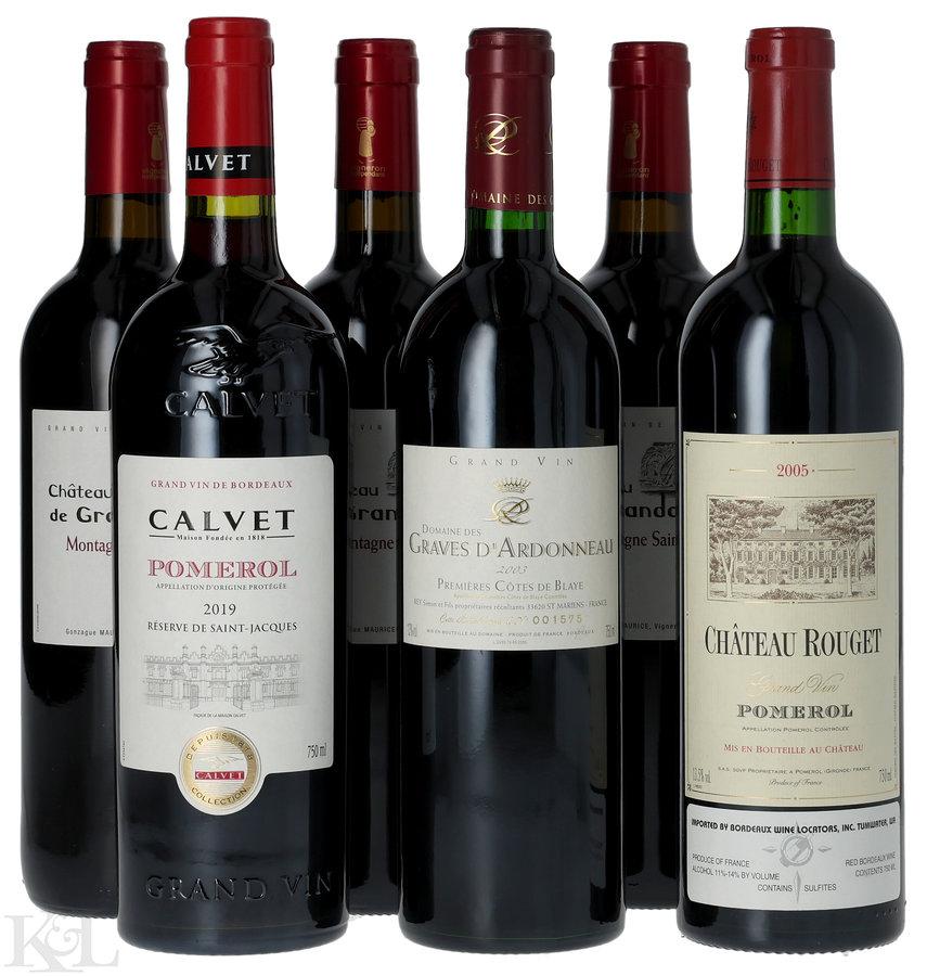 2003, 2005, 2019 Bordeaux Right Bank Tasting Lot — Graves d'Ardonneau Côtes de Blaye, de Grandchamp Montagne-St-Émilion, Rouget & Calvet "Réserve de Saint-Jacques" Pomerol