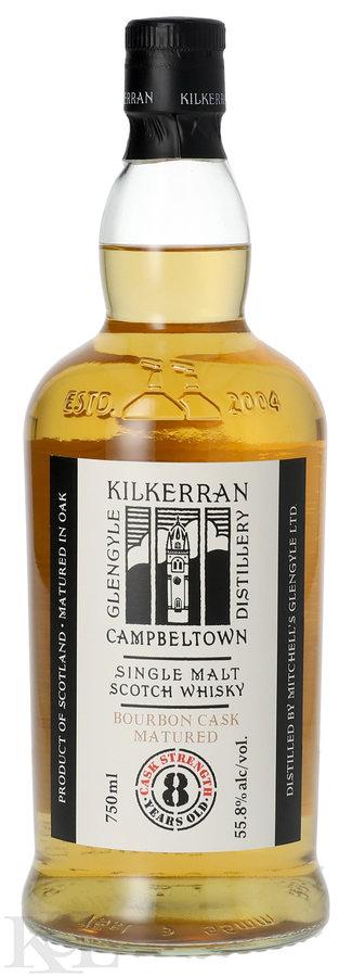 Kilkerran (Glengyle) 8 Year Old "Bourbon Cask Matured" 2023 Release Cask Strength Campbeltown Single Malt Whisky (750ml)