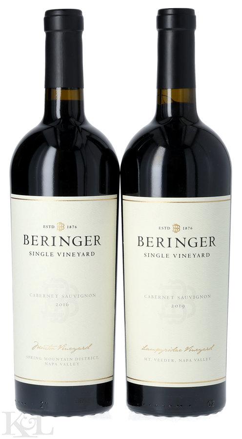 2016 & 2019 Beringer Cabernet Sauvignon Tasting Lot