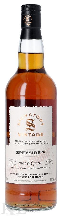 2011 Secret Speyside (M) *MACALLAN* 13 Year Old "Signatory 100 Proof Edition"1st Fill Oloroso Sherry Butts Non Chillfiltered Speyside Single Malt Scotch Whisky (700ml)