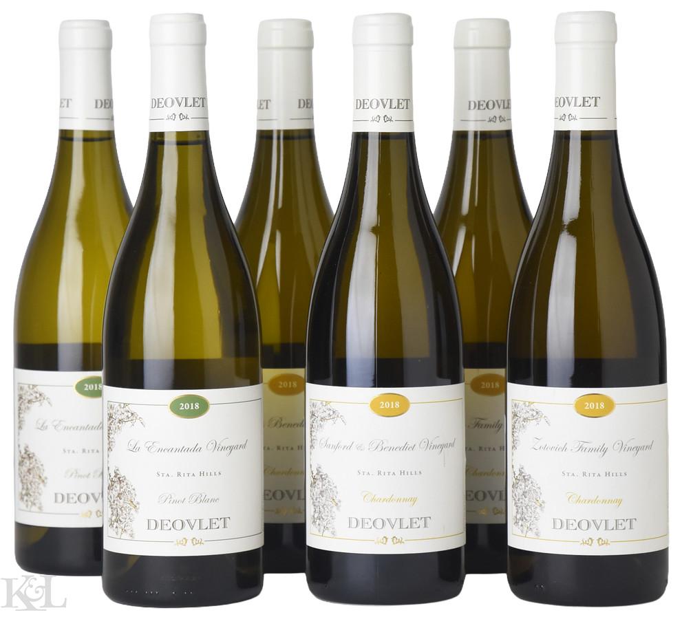2018 Deovlet "Zotovich Family Vineyard" Chardonnay, "Sanford & Benedict Vineyard" Chardonnay & "La Encantada Vineyard" Sta. Rita Hills Pinot Blanc Horizontal
