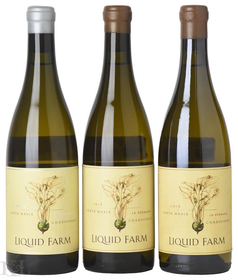 2015, 2016, 2019 Liquid Farm "Bien Bien" Sta. Rita Hills Chardonnay & "La Hermana" Santa Maria Valley Chardonnay Tasting Lot