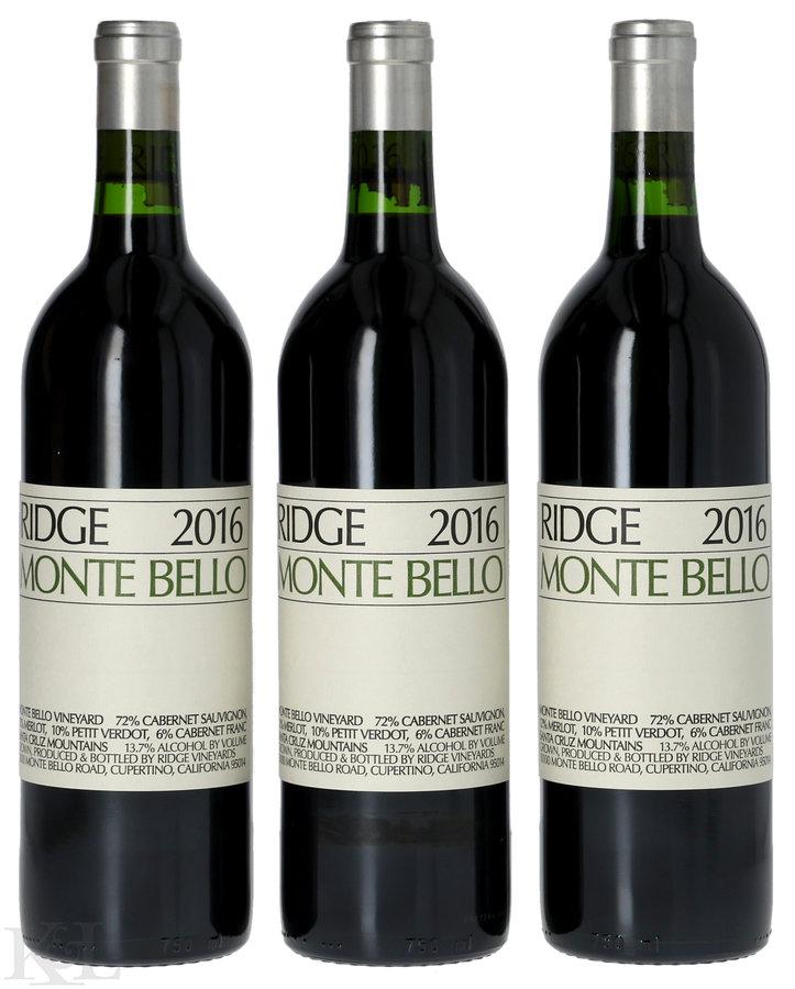 2016 Ridge Vineyards "Monte Bello" Santa Cruz Mountains Cabernet Sauvignon