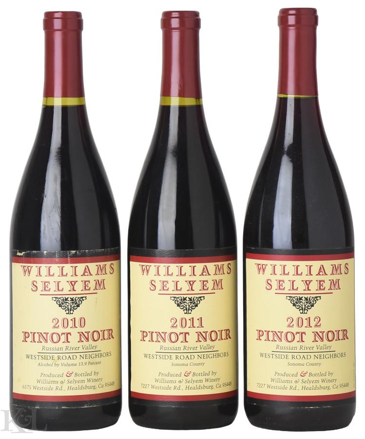 Williams Selyem "Westside Road Neighbors" Russian River Valley Pinot Noir Vertical