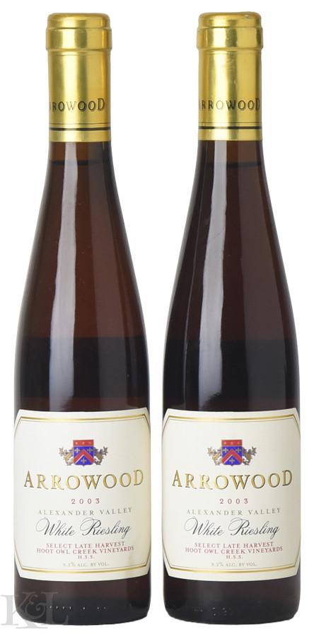 2003 Arrowood "Hoot Owl Creek Vineyards - Special Select Late Harvest" Alexander Valley Riesling (375ml)