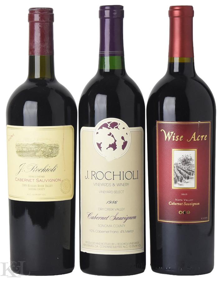 1986, 1989, 2013 Sonoma & Napa Valley Cabernet Sauvignon Tasting Lot