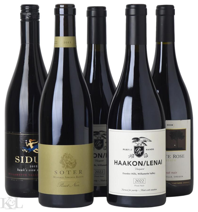 Assorted White Rose Soter Siduri Purple Hands Dundee Hills Pinot Noir Tasting Lot